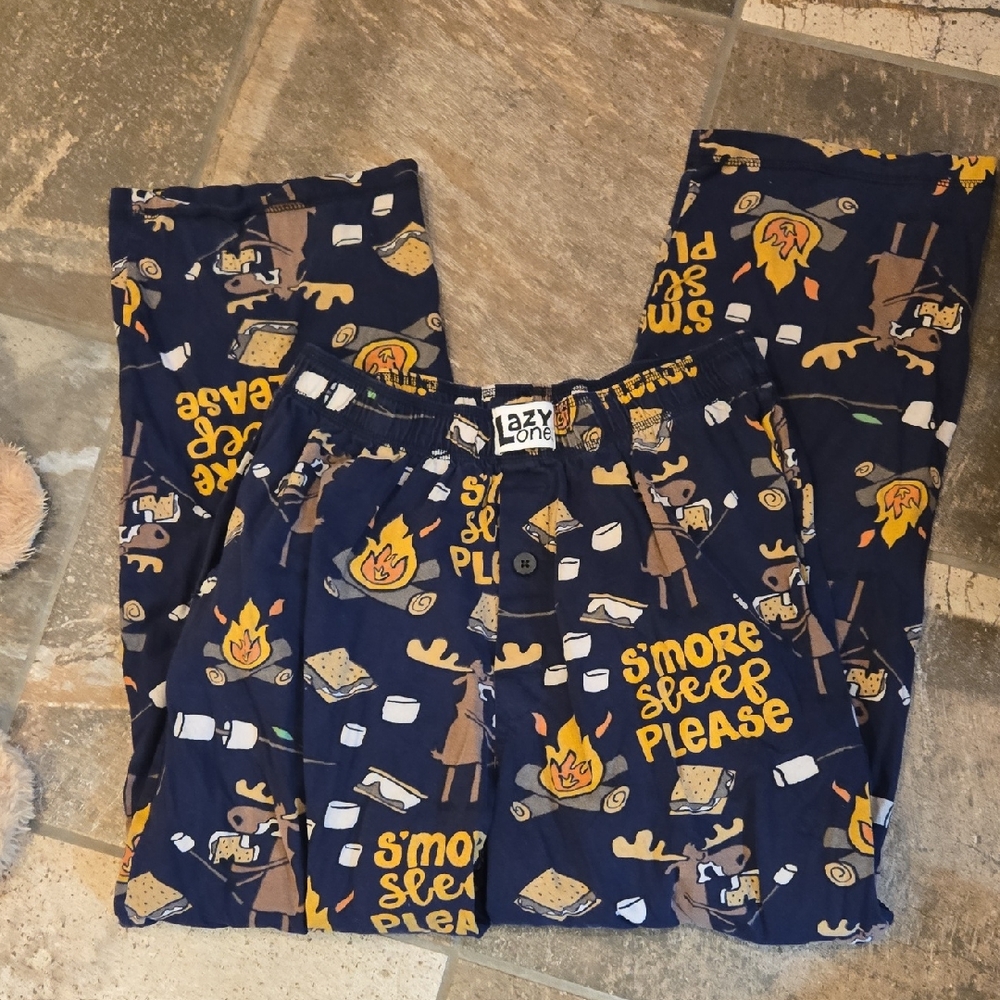 Lazy One Navy S'more Sleep Please Pajama Bottoms
